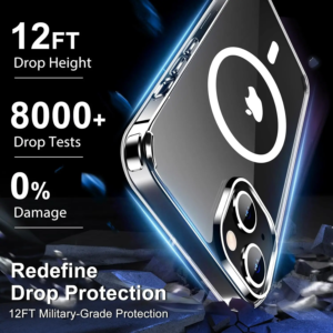 Ultra Slim Clear Magnetic Phone Case for iPhone 16 15 14 Pro Max Plus 12 13 Mini 11 Mobile Case Shockproof Transparent Cove